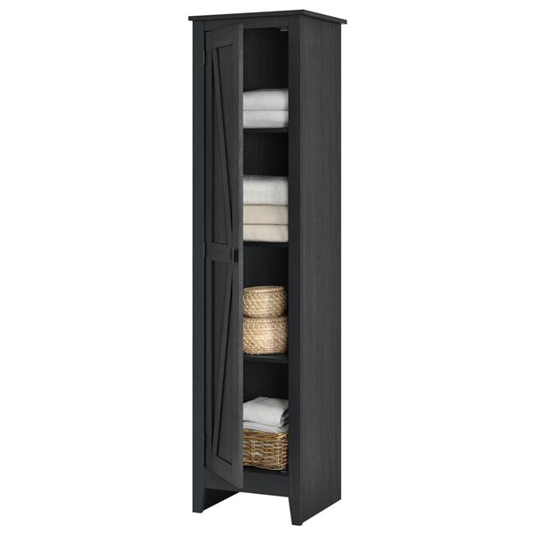 Systembuild Evolution Farmington 18-in W Black Oak Particleboard/MDF Freestanding Utility Storage Cabinet