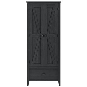 Systembuild Evolution Farmington 30-in W Black Oak Particleboard/MDF Freestanding Utility Storage Cabinet