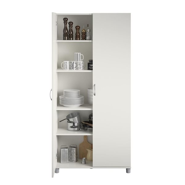 Systembuild Evolution Lory 36-in W 2-Door White Particleboard Freestanding Utility Storage Cabinet