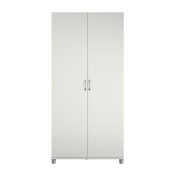 Armoire fonctionnelle sur pied Lory de Systembuild Evolution 2 portes 36 po l. en panneau de particule, blanc