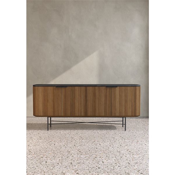 Urban Woodcraft Osaka 79-in Concrete Finish Surface Dining Buffet