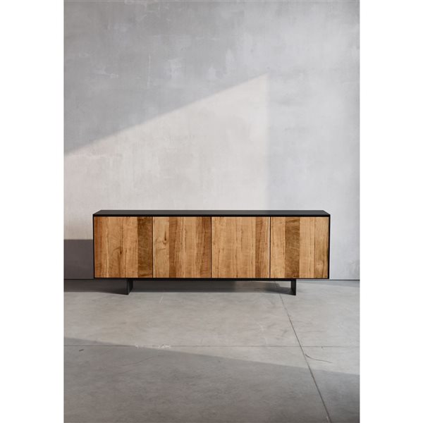 Urban Woodcraft Atelier 79-in Balck and WoodDining Buffet