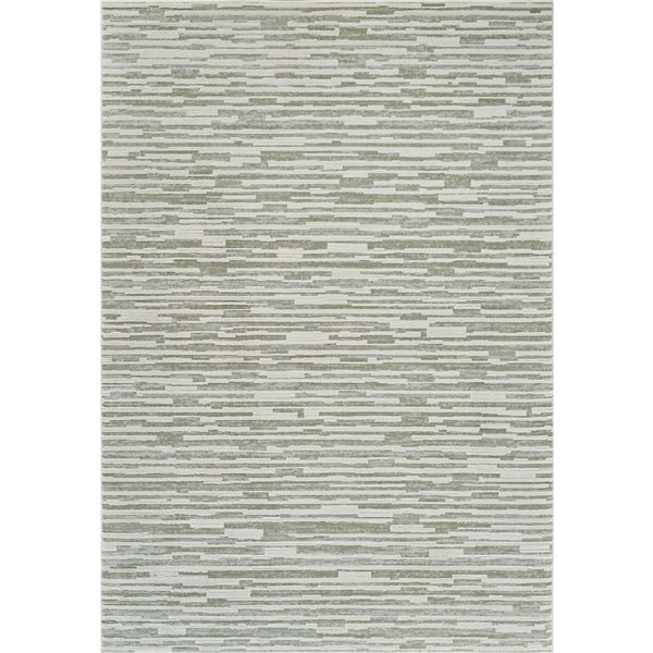 Rug Branch Nomad 5 x 7-ft Green Beige Modern/Contemporary Abstract Striped Pattern Indoor Area Rug