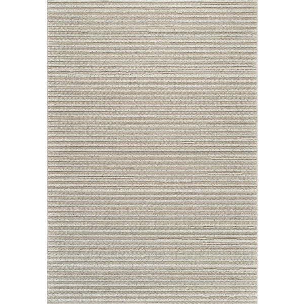 Rug Branch Hogar 5 x 7-ft Brown Cream Modern Striped Pattern Indoor/Outdoor Area Rug