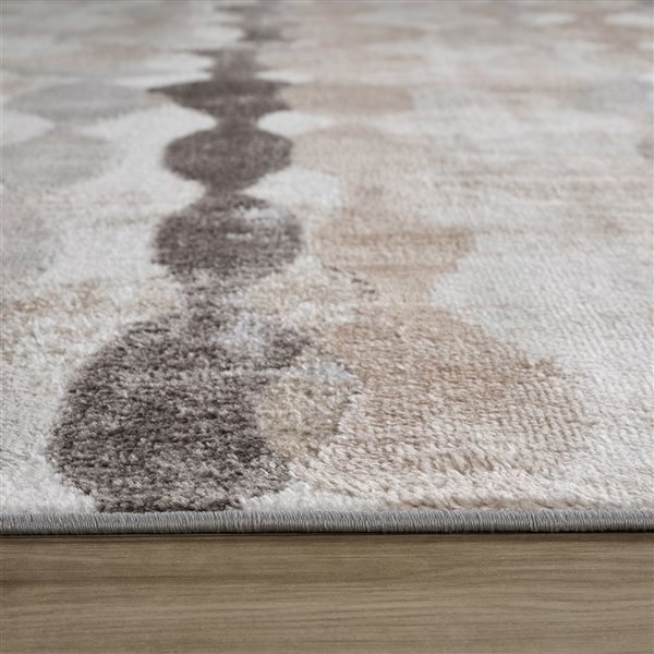 Rug Branch Cadence 5 x 7-ft Brown Beige Modern Abstract Indoor Area Rug