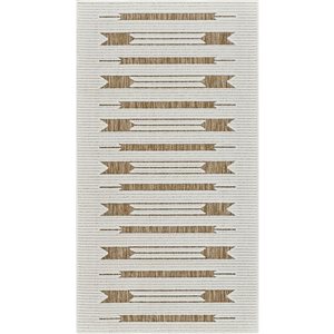 Tapis d'entrée int./ext. Maise de Rug Branch 3 x 5 pi brun beige moderne abstrait