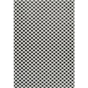 Rug Branch Maise 6 x 9-ft Black White Modern Checked Pattern Indoor/Outdoor Area Rug