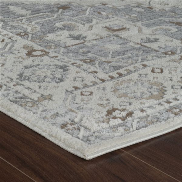 Rug Branch Nomad 4 x 6-ft Grey Beige Modern Persian-Style Indoor Area Rug