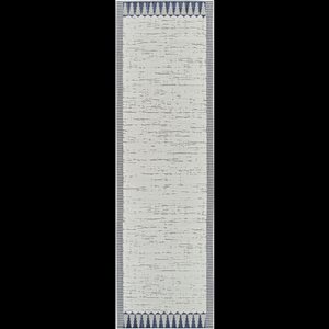 Tapis de couloir int./ext. Maise de Rug Branch 2 x 10 pi bleu crème rétro abstrait