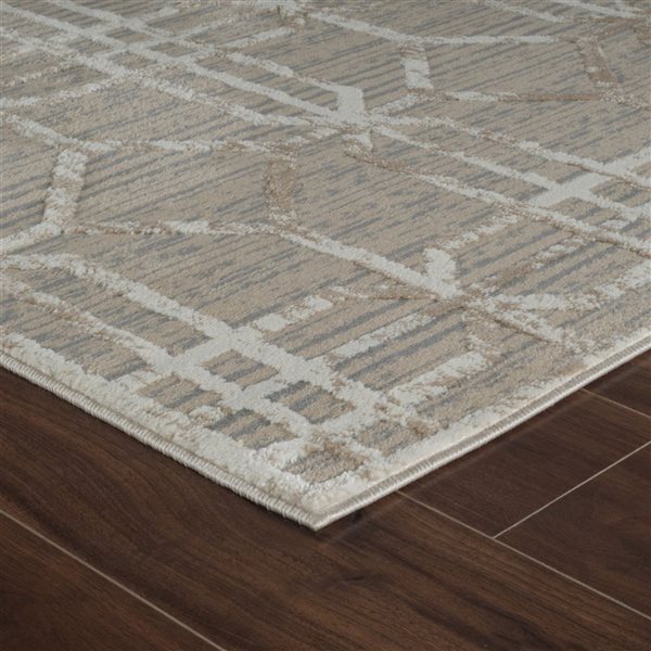 Rug Branch Nomad 8 x 10-ft Beige Brown Modern Abstract Indoor Area Rug