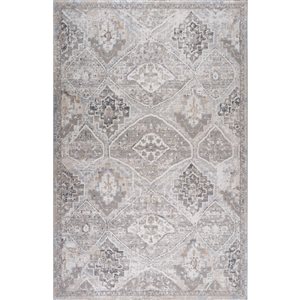 Tapis décoratif d'intérieur Atlas de Rug Branch 8 x 10 pi gris bleu classique à motif géode