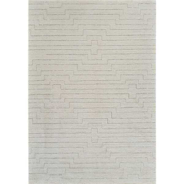 Rug Branch Casa 5 x 7-ft Beige Cream Modern Abstract Striped Pattern Indoor Area Rug