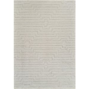 Rug Branch Casa 5 x 7-ft Beige Cream Modern Abstract Striped Pattern Indoor Area Rug