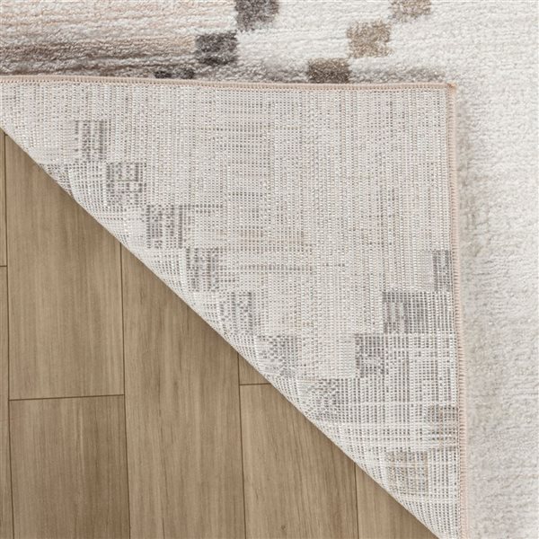 Rug Branch Cadence 6 x 9-ft Beige Brown Abstract Boho-Style Indoor Area Rug