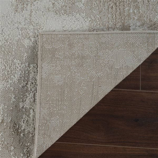 Rug Branch Nomad 5 x 7-ft Beige Cream Abstract Coastal Indoor Area Rug