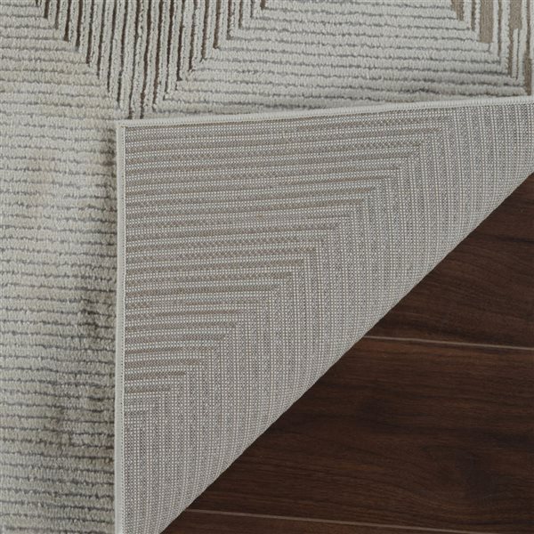 Rug Branch Nomad 8 x 10-ft Beige Brown Contemporary Abstract Geometric Pattern Indoor Area Rug