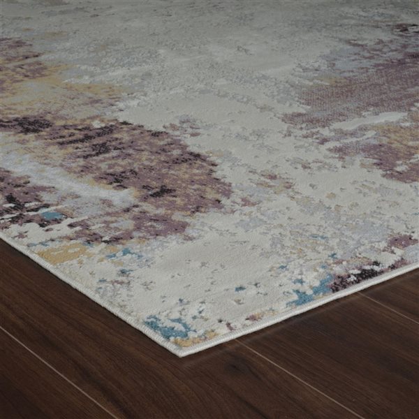 Rug Branch Nomad 4 x 6-ft Beige Blue Distressed Abstract Indoor Area Rug