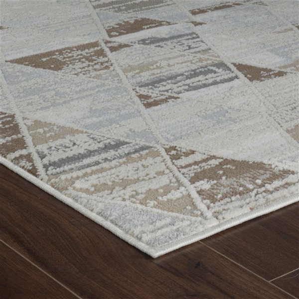 Rug Branch Nomad 5 x 7-ft Beige Brown Contemporary Abstract Indoor Area Rug