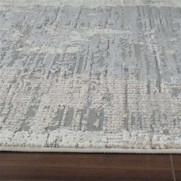 Rug Branch Nomad 5 x 7-ft Cream Grey Modern Abstract Indoor Area Rug