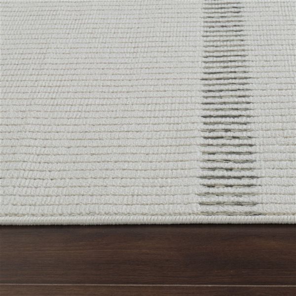 Tapis de couloir int./ext. Maise de Rug Branch 2 x 8 pi beige crème moderne style bohème abstrait