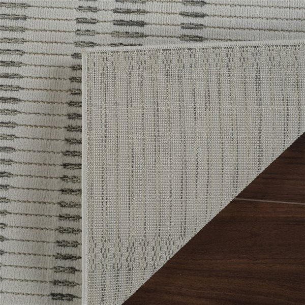 Tapis de couloir int./ext. Maise de Rug Branch 2 x 8 pi beige crème moderne style bohème abstrait