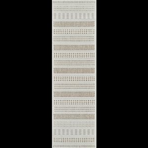 Tapis de couloir int./ext. Maise de Rug Branch 2 x 8 pi brun beige moderne style bohème abstrait