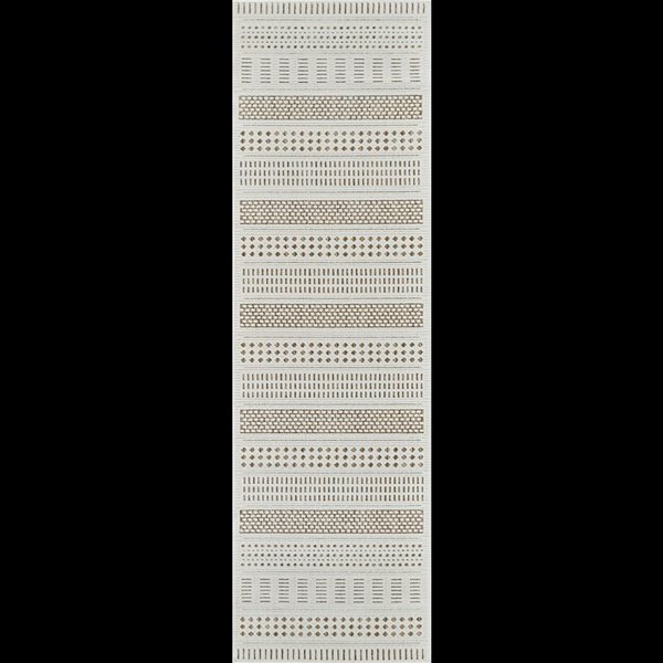 Rug Branch Maise 2 x 8-ft Beige Brown Modern Abstract Boho-Style Indoor/Outdoor Runner Rug