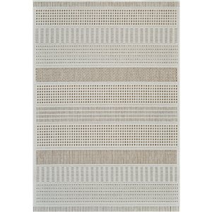 Tapis décoratif int./ext. Maise de Rug Branch 4 x 6 pi brun beige moderne style bohème abstrait