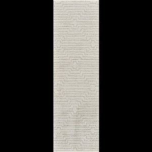 Rug Branch Casa 2 x 8-ft Beige Cream Modern Abstract Striped Pattern Indoor Runner Rug