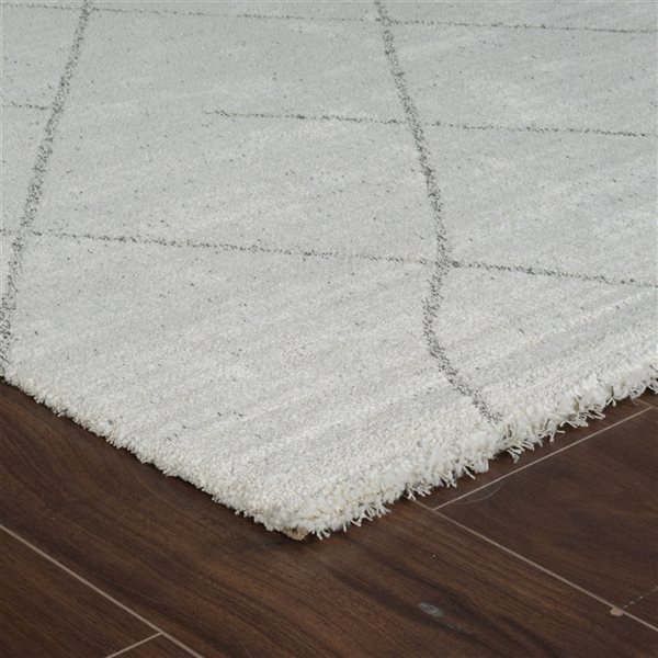 Rug Branch Casa 4 x 6-ft Beige Cream Contemporary Abstract Boho-Style Indoor Area Rug