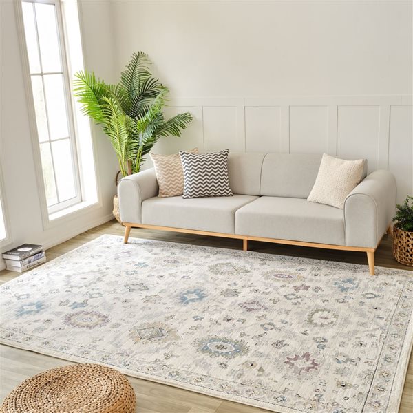 Rug Branch Nomad 4 x 6-ft Beige Cream Classic Oriental-Style Indoor Area Rug