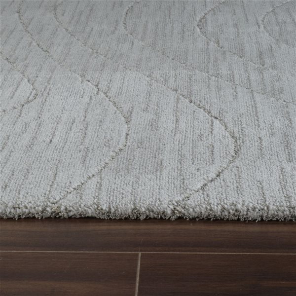 Rug Branch Casa 2 x 8-ft Grey Modern Abstract Indoor Runner Rug