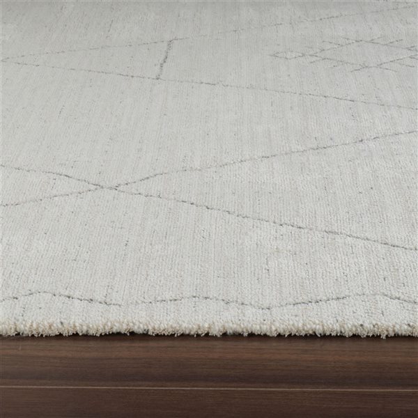 Rug Branch Casa 2 x 8-ft Beige Cream Contemporary Abstract Tribal Pattern Indoor Runner Rug