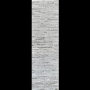 Tapis de couloir d'intérieur Casa de Rug Branch 2 x 8 pi gris contemporain à motif abstrait