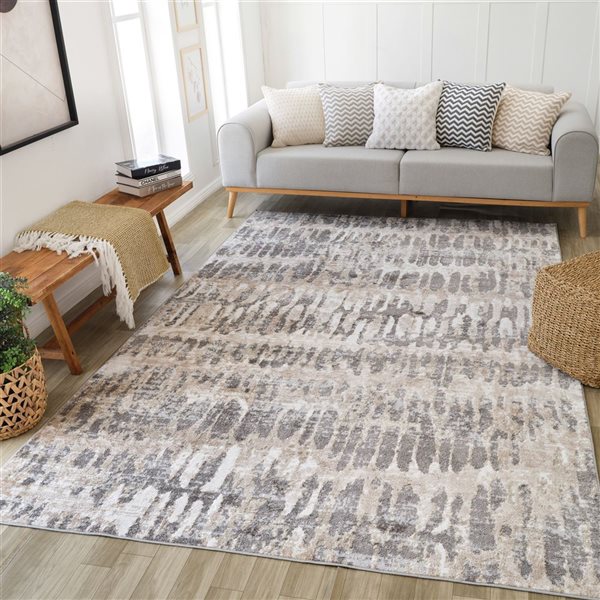 Rug Branch Cadence 4 x 6-ft Brown Beige Animal Print Indoor Area Rug