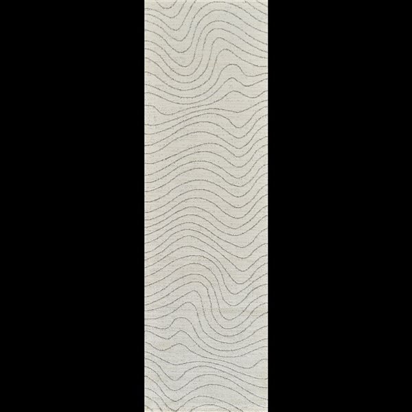 Rug Branch Casa 2 x 8-ft Beige Cream Contemporary Abstract Indoor Runner Rug