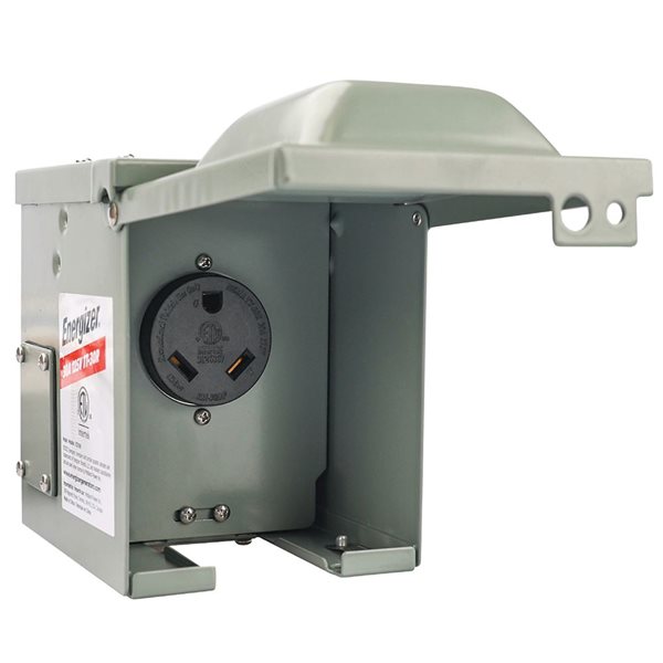 Energizer 30 A Outdoor Outlet Box for EV and RV Vehicles 125 V TT-30R ...