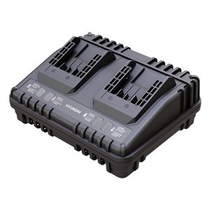 Hyundai 20 V 4 A Dual-Bay Battery charger