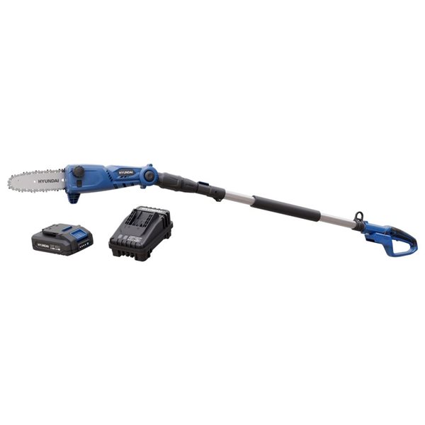 Hyundai 20 V Lithium-Ion Cordless Pole Saw Kit with 2.0 Ah Battery and Charger