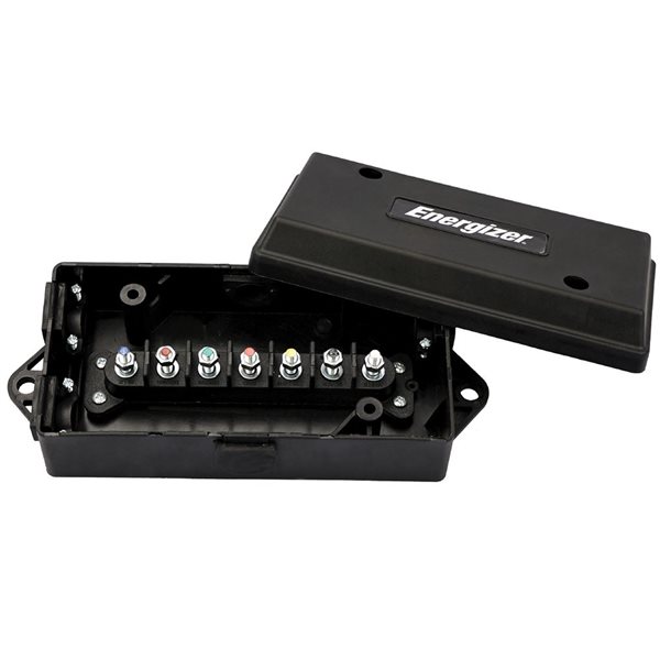 Energizer 7-Way Weatherproof Electrical Trailer Junction Box