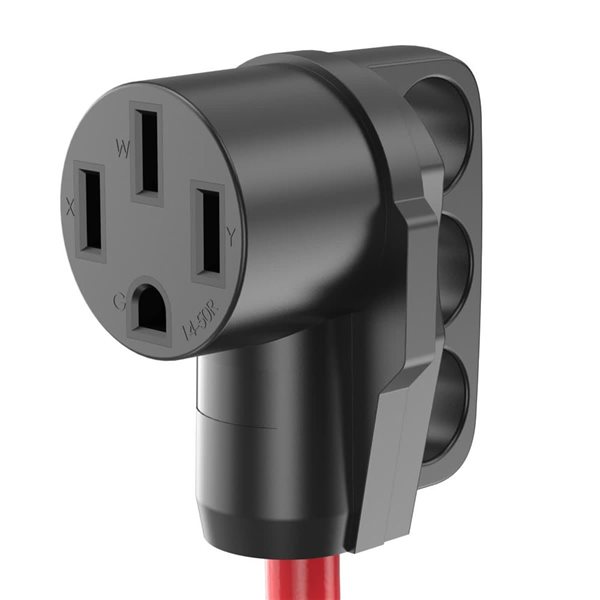 Adaptateur de 30 à 50 A 125 V 3750 W pour véhicules récréatifs avec poignée facile à saisir,15 m/50 pi