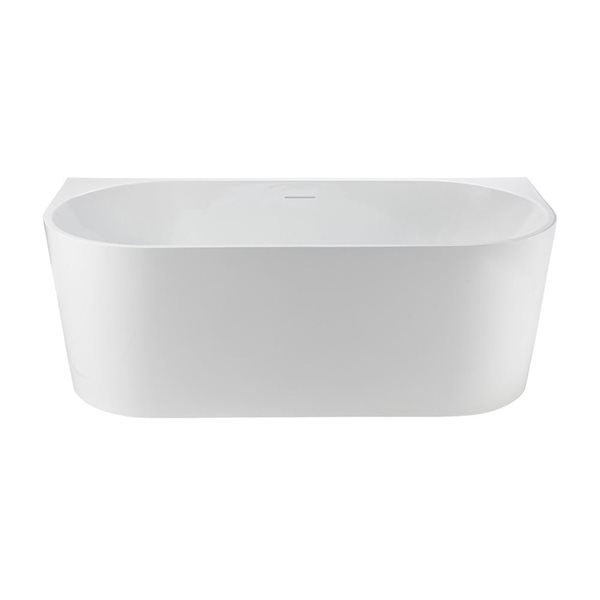 Baignoire autoportante en acryliqueAgua Canada Brize de 66 po avec trop-plein, blanc