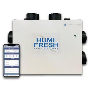 Humidex Humifresh Hybrid 200 Series Dual-Core Combined ERV and HRV Air Exchanger