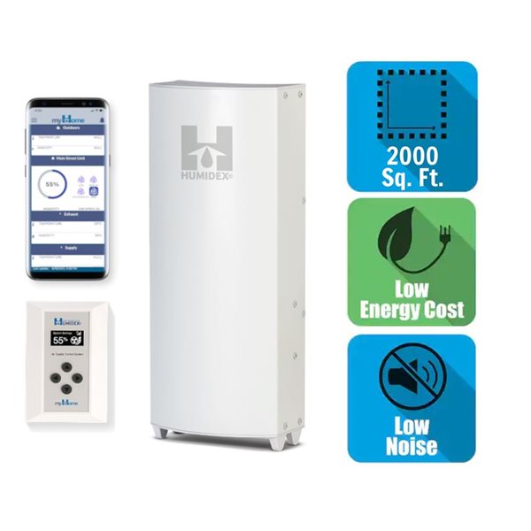 Humidex Energy Efficient MyHome Smart Digital Tamperproofed Apartment Air Ventilation System