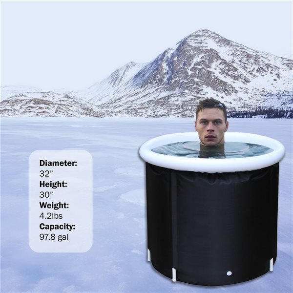 A&E Bath and Shower Carley 1-Person Round Inflatable Cold-Plunge