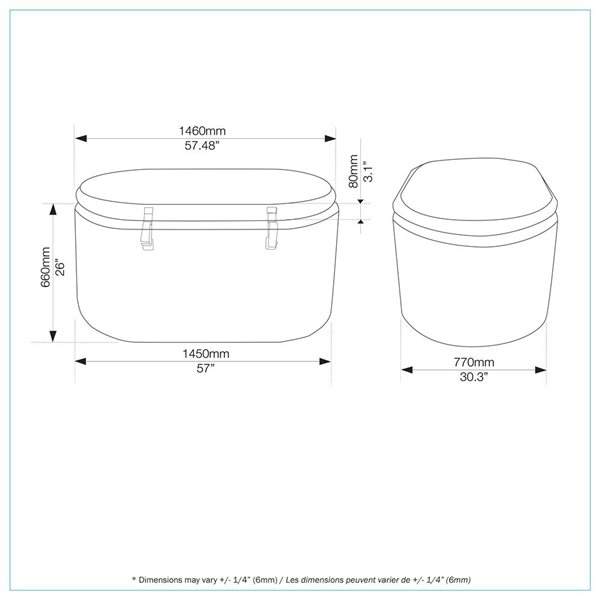 A&E Bath and Shower Carley 1-Person Oval Inflatable Cold-Plunge