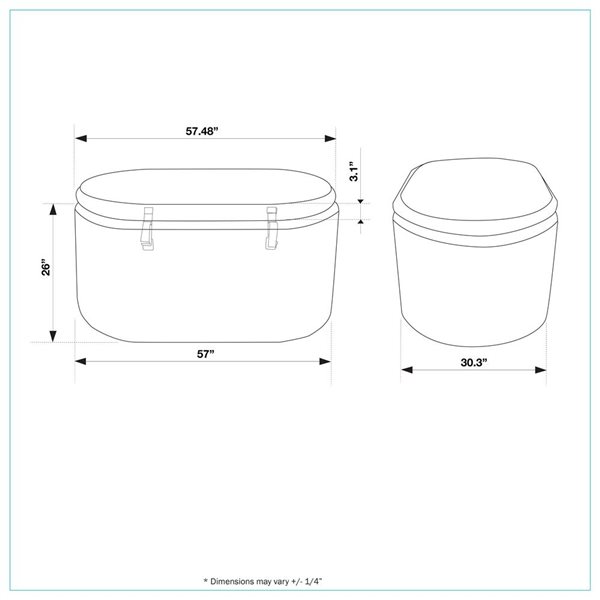 A&E Bath and Shower Carley 1-Person Oval Inflatable Cold-Plunge