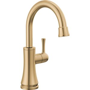 DELTA Champagne Bronze Double Handle Bar and Prep Kitchen Faucet