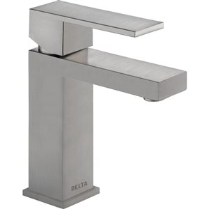 DELTA Single Handle Lavatory Faucet - Stainless Steel