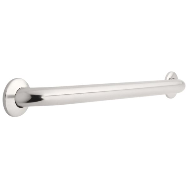 DELTA 1-1/2 X 24-in ADA Grab Bar with Concealed Mounting - Bright Stainless Steel